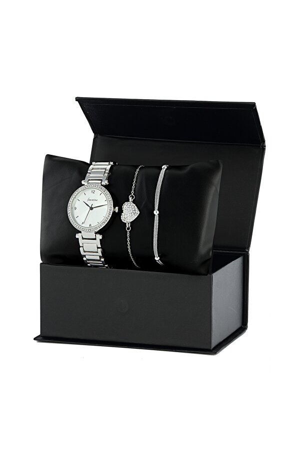 Bayan Kol Saati Kalpli Bileklik Kombin Set PS1580
