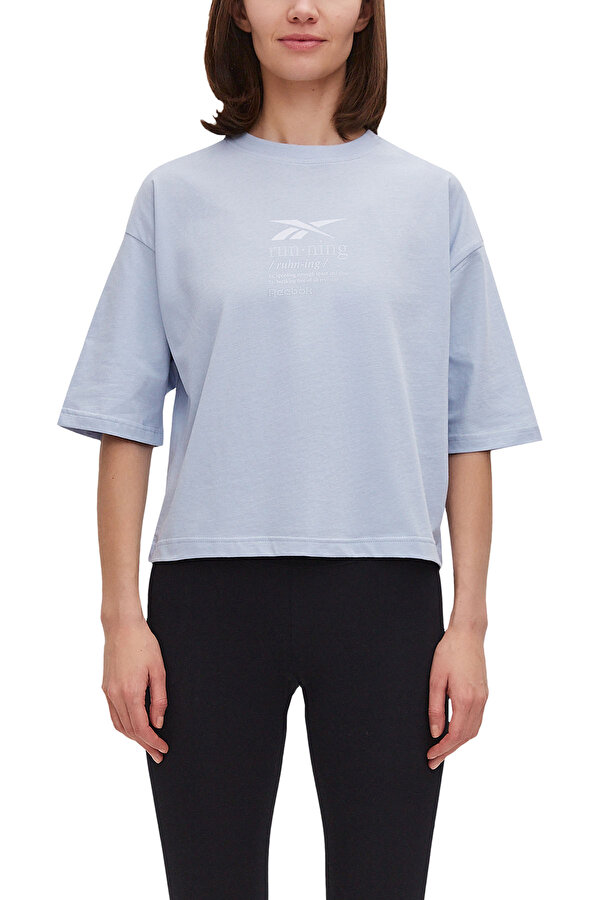 RUN GRAPHIC SS TEE L BLUE Woman 054