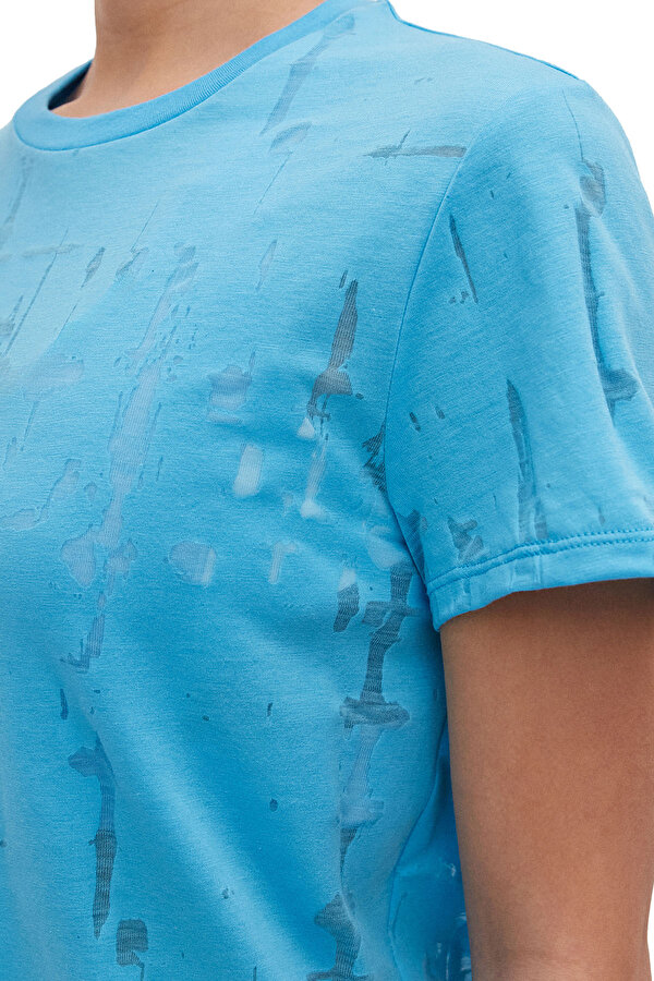 BURNOUT TEE OCEAN BLUE Woman 054