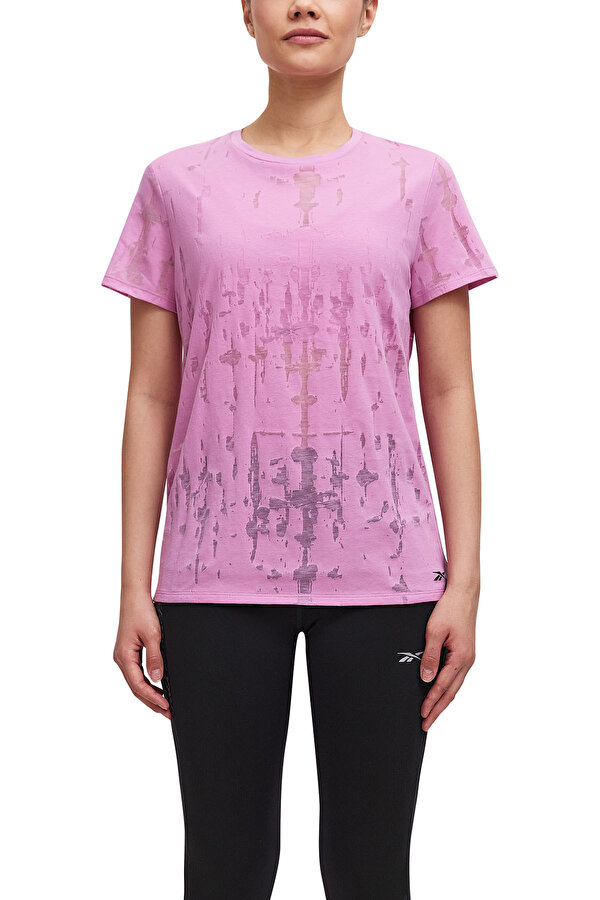 Reebok Burnout Tee Розовый 010 Женщина Футболка