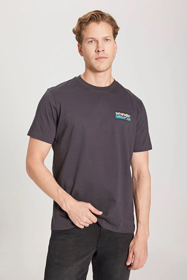 Bisiklet Yaka T-shirt Siyah Erkek Kısa Kol T-Shirt