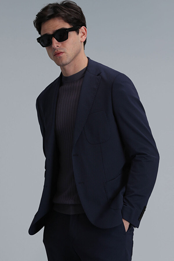 Erkek Asel Spor Slim Fit Blazer Ceket 111140167 Lacivert