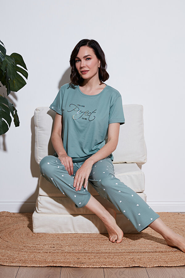 Bayan Pijama Takımı 6097605 YEŞİL