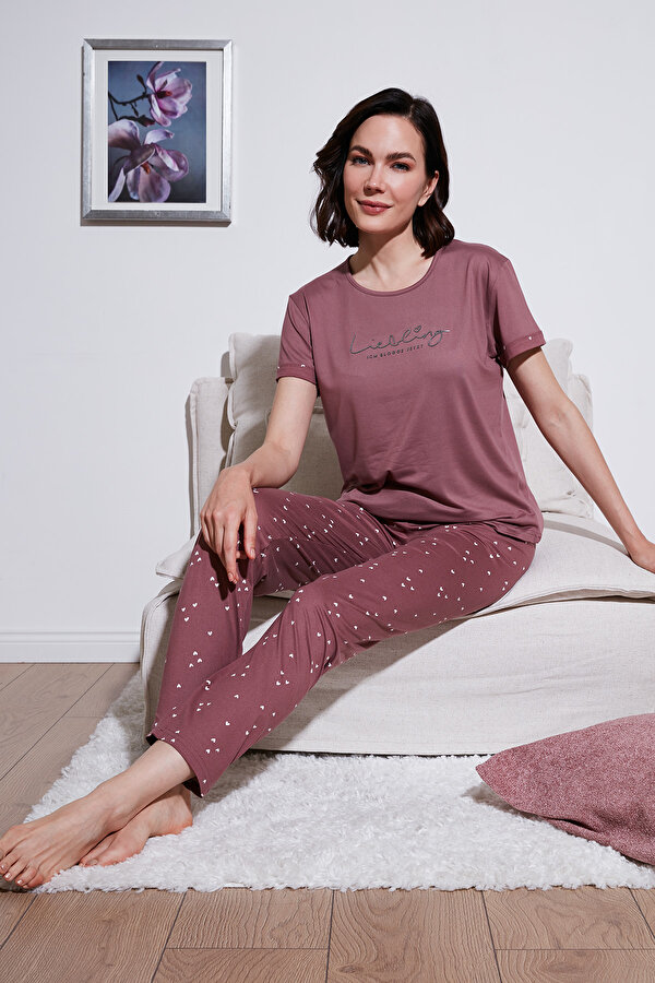 Bayan Pijama Takımı 6097605 GÜL KURUSU
