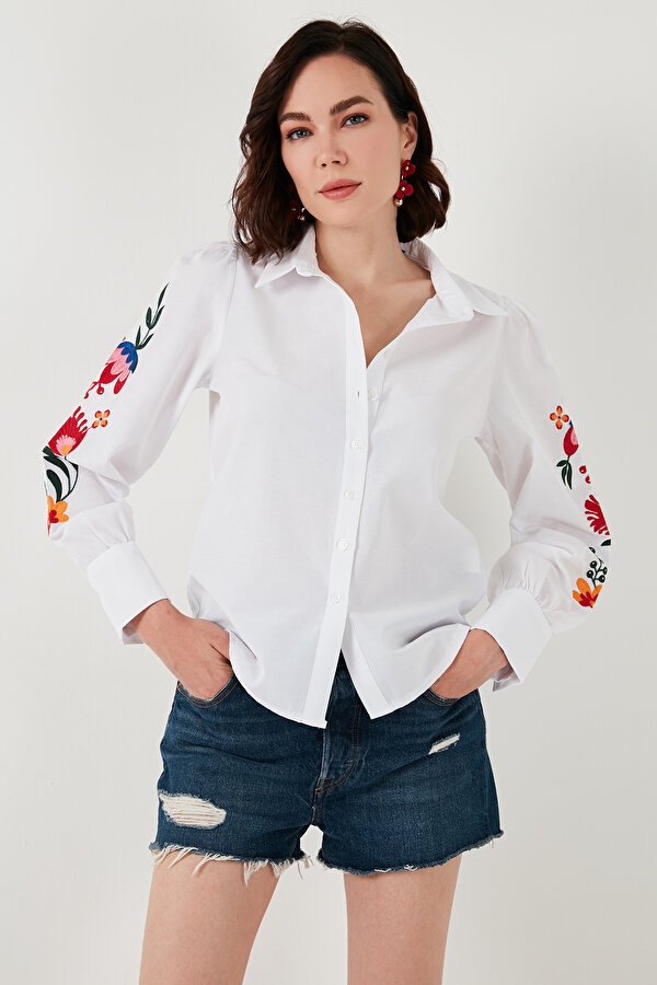 Bayan Gömlek 611GO003 BEYAZ