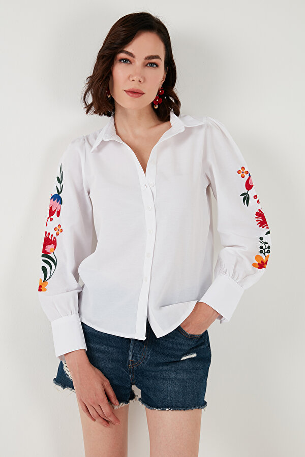 Bayan Gömlek 611GO003 BEYAZ