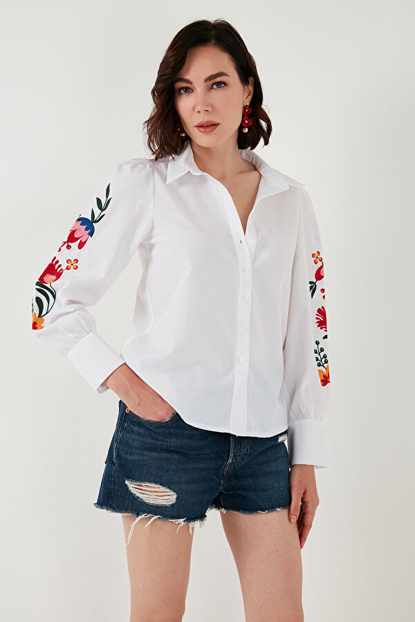 Bayan Gömlek 611GO003 BEYAZ