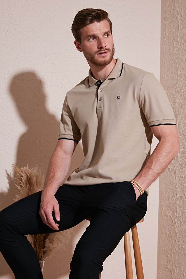 Erkek Polo Yaka T Shirt 5902118 VİZON