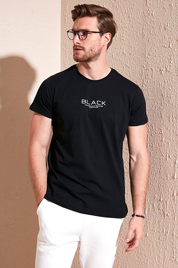 Erkek T Shirt 541FOLLOW SİYAH