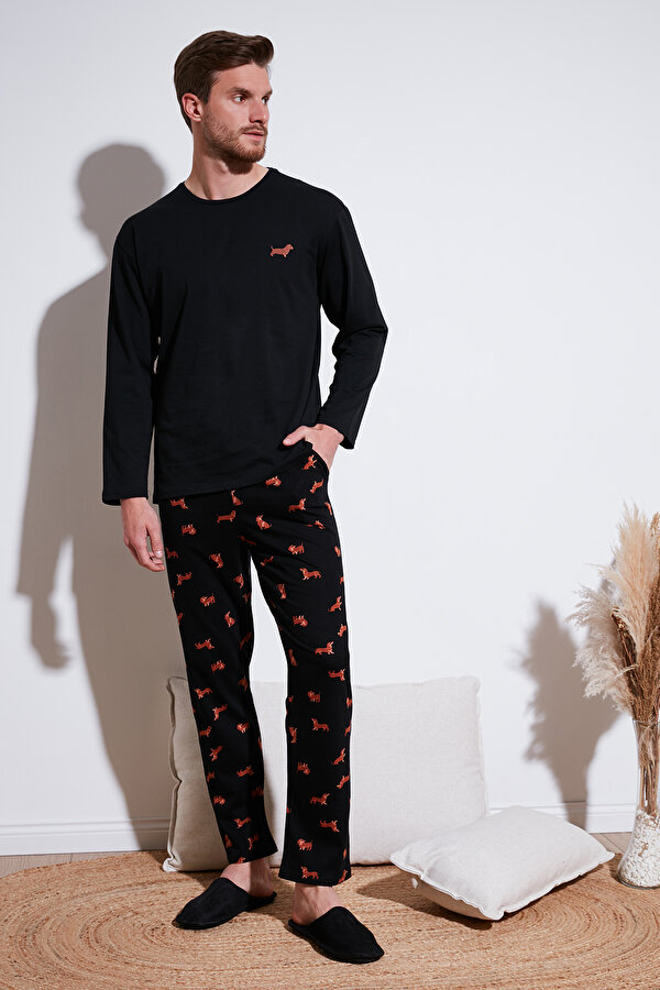 Erkek Pijama Takımı 6572013 SİYAH