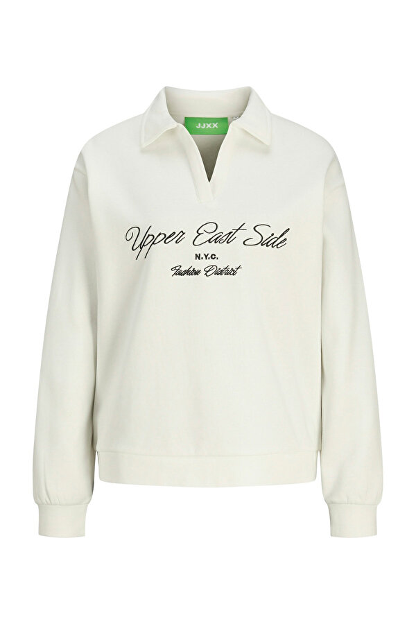 JXPALLAS RLX LS VNECK SWE Beyaz Kadın Sweatshirt