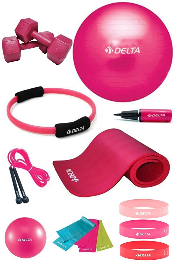 15 MM Minderli PTS Fuşya Full Pilates Seti (55 cm 20 cm)