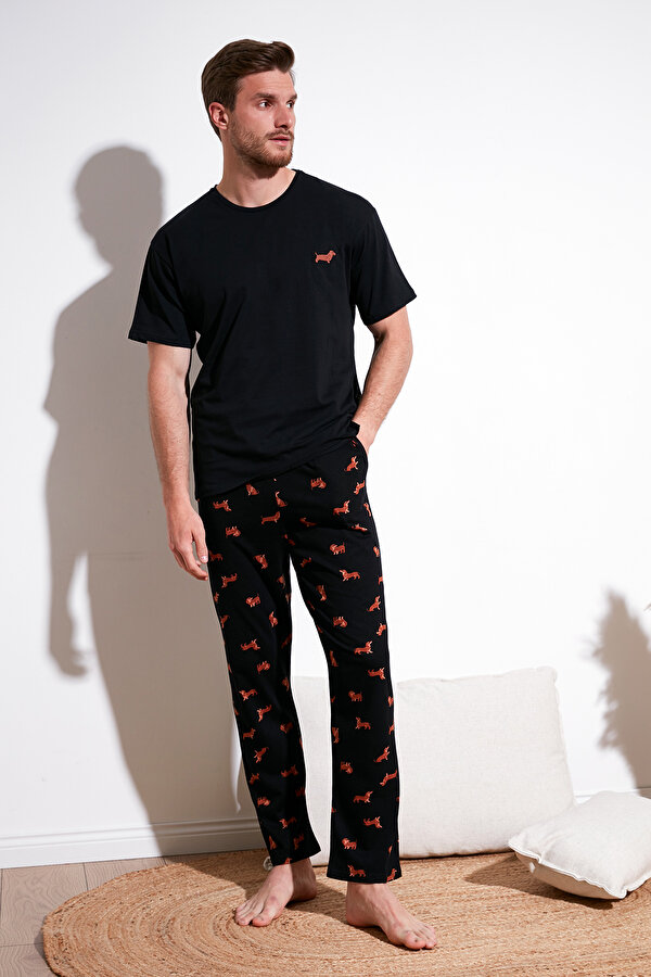 Erkek Pijama Takımı 6572012 SİYAH