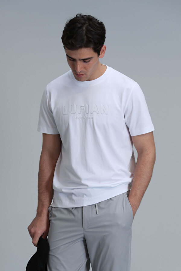Erkek Gold Modern Grafik T-Shirt 111020191 Beyaz