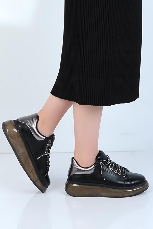 London K831126-A Siyah Kadın Sneaker Ayakkabı