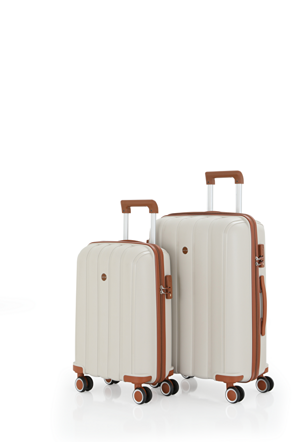 V305 PP Y.ÜRETİM VALİZ 55 CM + 65 CM KIRMIZI SET