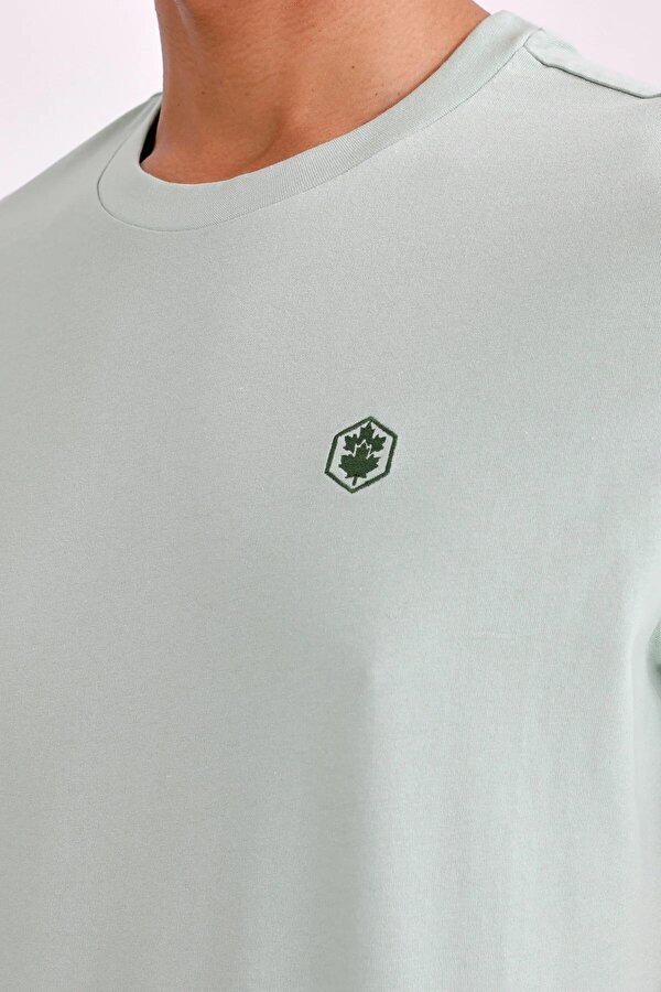 T-SHIRT BASIC SMALL LOGO L GREEN Man Sleeve T-Sh