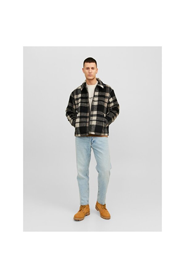 Jack&Jones Gömlek Yaka Kapitone Koyu Kahve Erkek Mont 12238915
