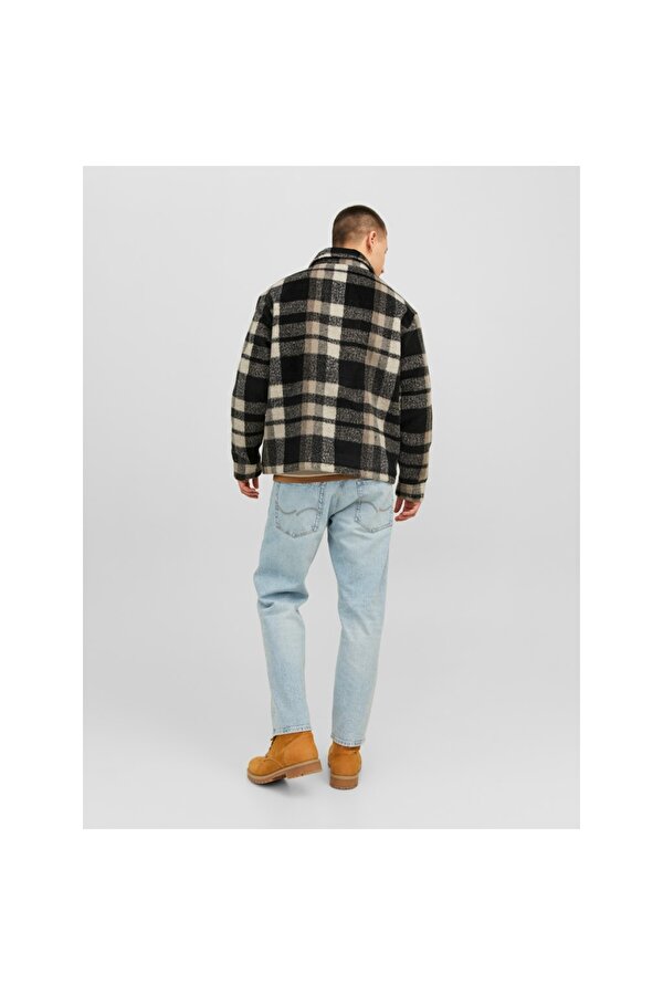 Jack&Jones Gömlek Yaka Kapitone Koyu Kahve Erkek Mont 12238915