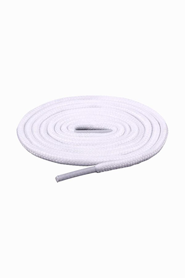 Beyaz Renk 160 CM Yuvarlak Bot Bağcığı