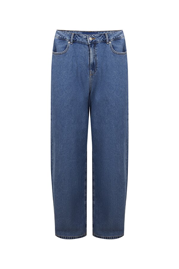 JXERIN BAGGY MW JEANS EX Mavi Kadın Jean Pantolon
