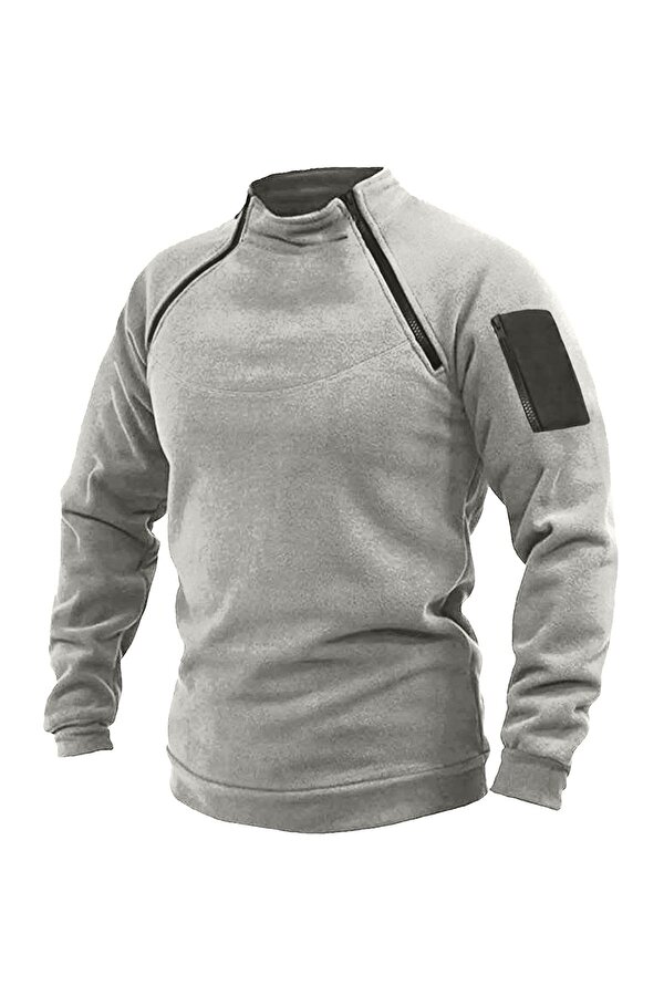 Store Erkek Polar Outdoor Fermuarlı Kombat Tactical Cepli Polar