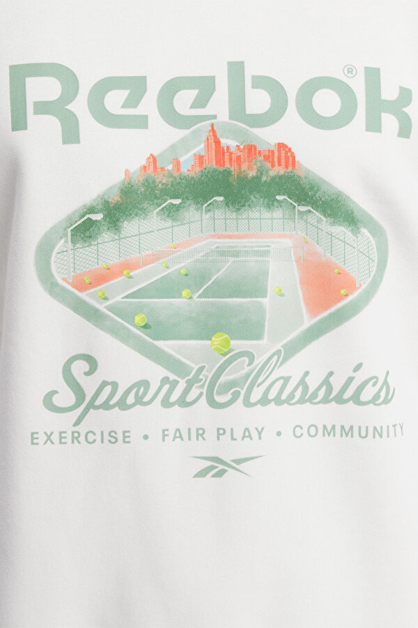 Reebok Cl Court Sport Crew Экрю Взрослый, Унисекс Джемпер