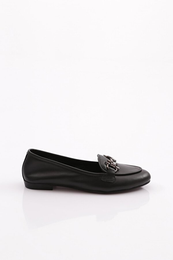24059H Kadin Metal Aksesuarli Babet