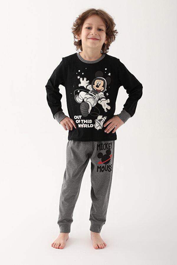 D4821-3 Erkek Çocuk Pijama Siyah