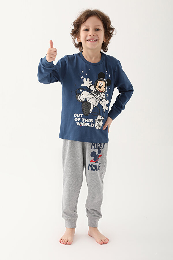 D4821-3 Erkek Çocuk Pijama Koyu Indigo