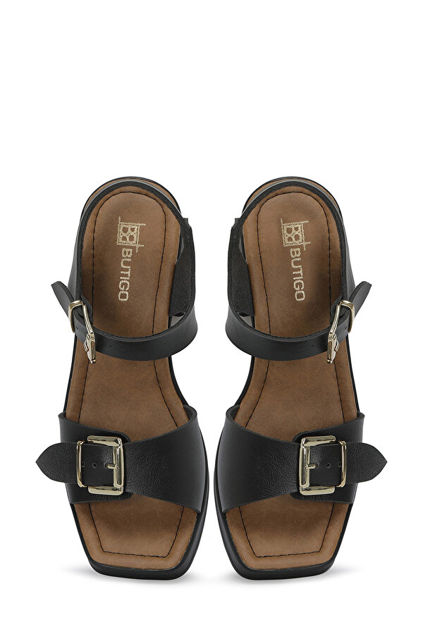 24S-106 4FX Siyah Kadın Topuklu Sandalet