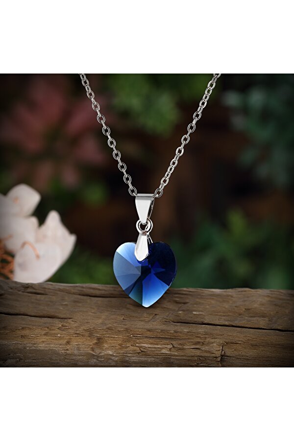 Gri Metal Bayan Kol Saati - Kristal Kolye Küpe PS1807