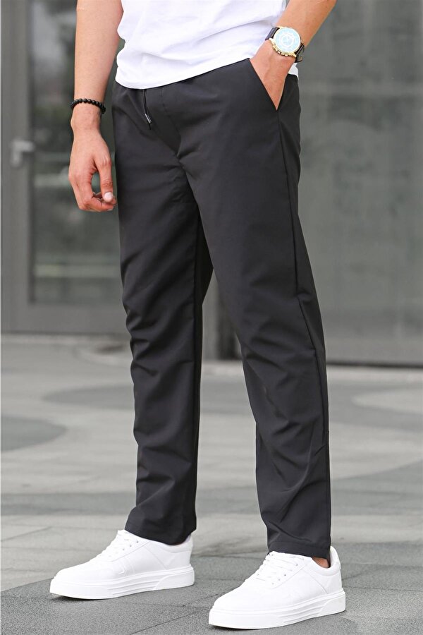 Kumaş Paraşüt Siyah Basic Erkek Pantolon 6513