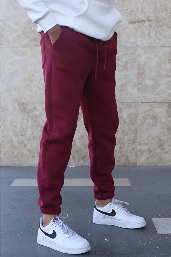 Bordo Şardonlu Basic Erkek Eşofman Altı 5482