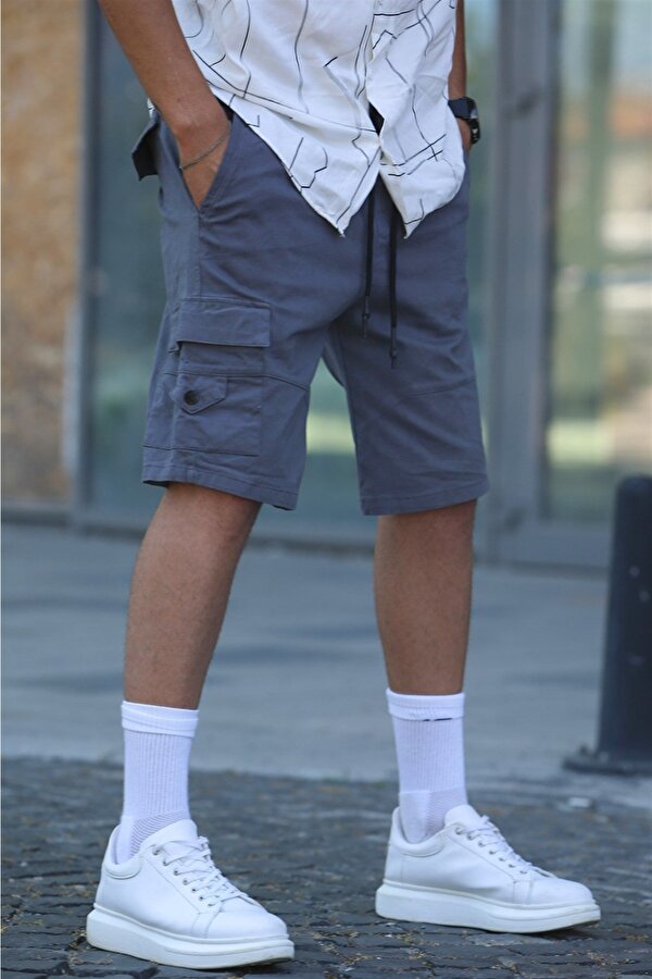 Füme Kargo Cep Erkek Kapri Şort 5737