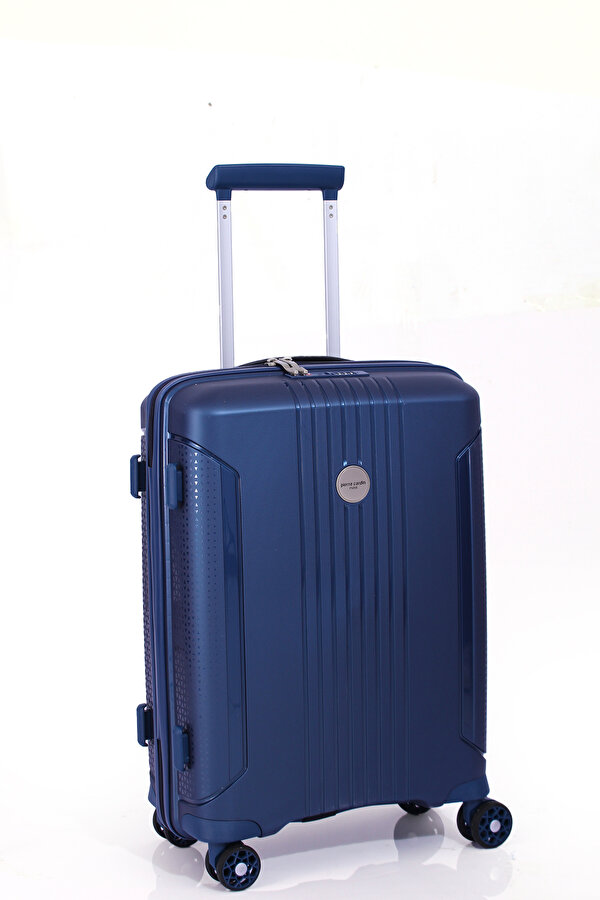 7060 3 LÜ SET Ultra Light Hafif Lüks Polipropilen Kırılmaz Tekerlekli Valiz LACİVERT