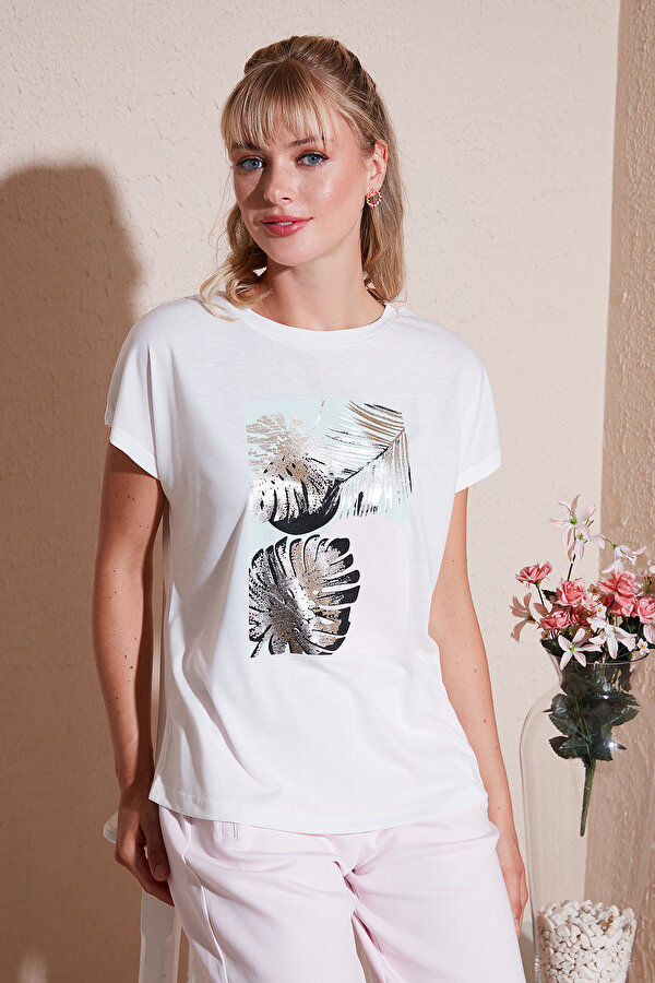 Bayan T Shirt 6671004 EKRU
