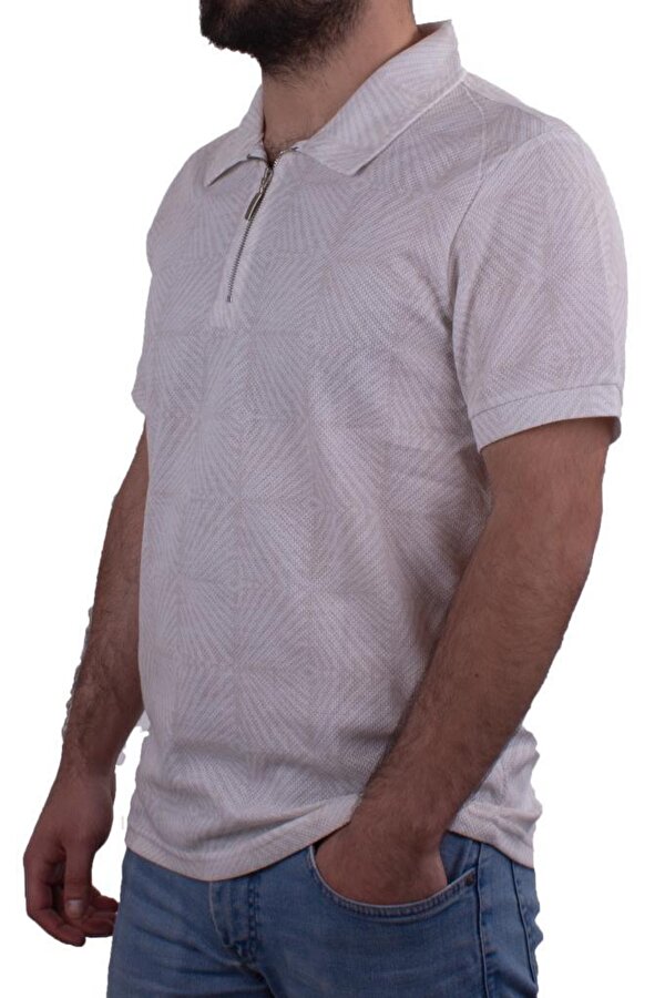 2276 Bej Polo Yaka Erkek T-Shirt