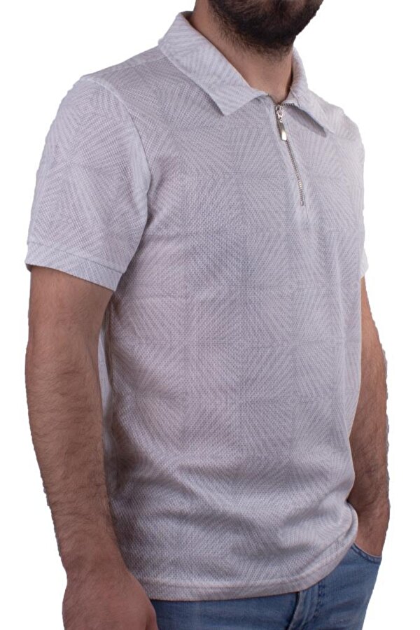 2276 Gri Polo Yaka Erkek T-Shirt