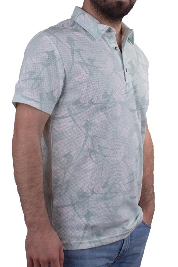 2278 Yeşil Polo Yaka Erkek T-Shirt