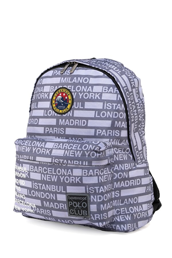 Cities II Ön Cepli Unisex Sırt Çantası GRİ