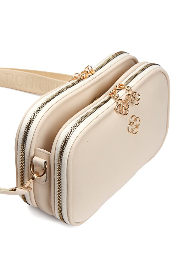 Kadın Yonca Detaylı Çapraz Askılı Omuz Çantası