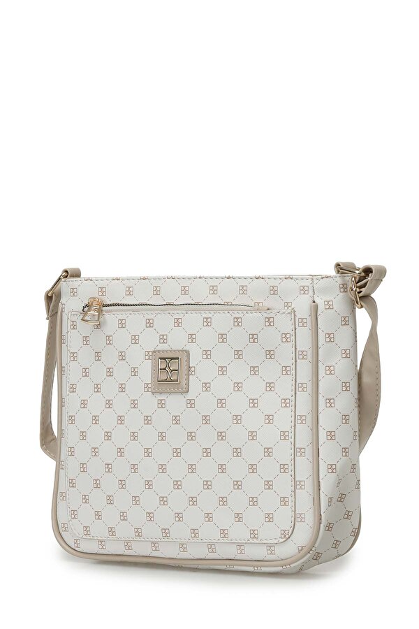 MNG KLSK YENI CPRZ 4FX EKRU MULTI Kadın Çapraz Çanta