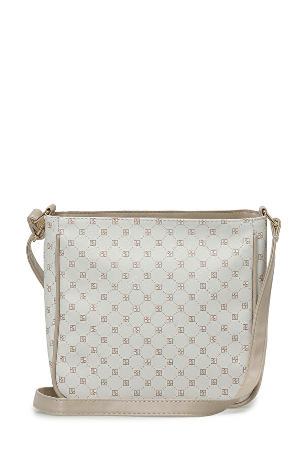 MNG KLSK YENI CPRZ 4FX EKRU MULTI Kadın Çapraz Çanta