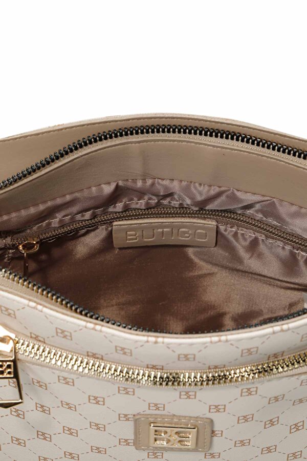 MNG KLSK YENI CPRZ 4FX EKRU MULTI Kadın Çapraz Çanta