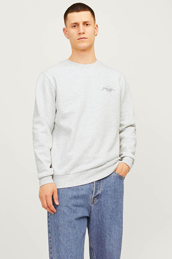 JJFERRIS SWEAT CREW NECK Beyaz Erkek Sweatshirt
