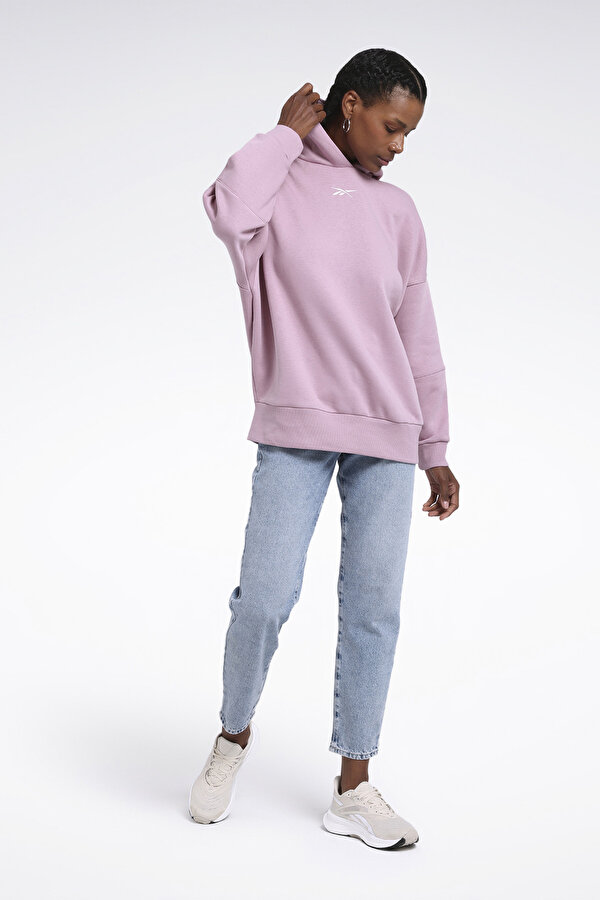 Reebok Lux Oversized Hoodie Фиолетовый 008 Женщина Толстовка С Капюшоном