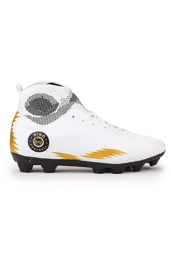 Tusa FKP Boğazlı Krampon Çim Saha Erkek Çocuk Futbol Ayakkabı Beyaz - Siyah