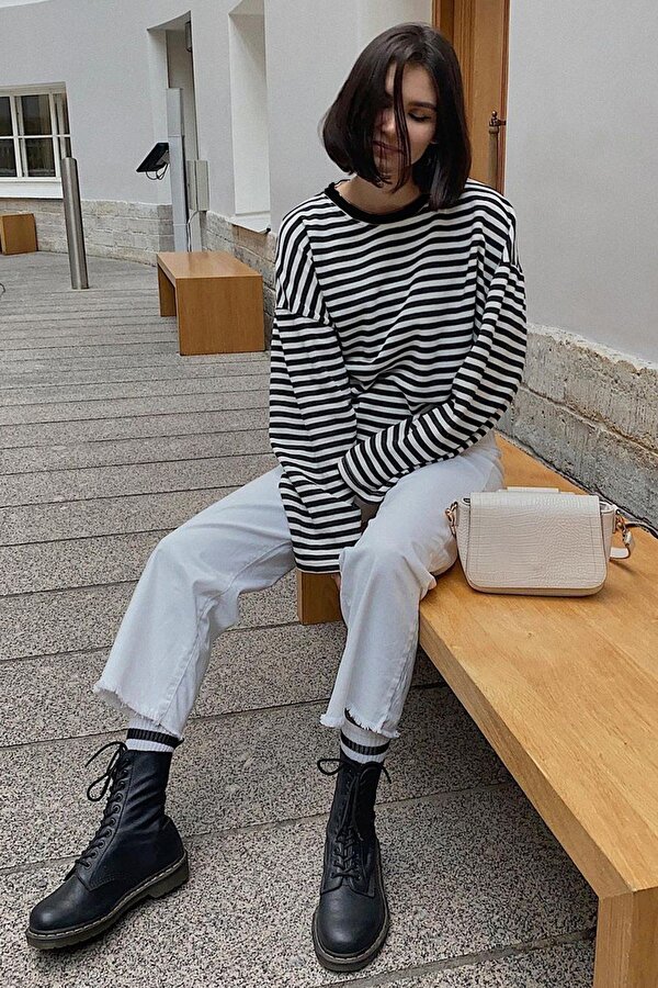 Mad Girls Siyah Sweatshirt MG980