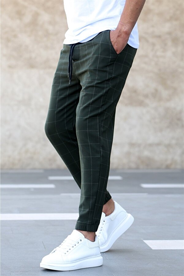 Ekoseli Haki Jogger Mad4081